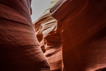 Beautiful view of the inside of the antelope Canyon in Arizona 