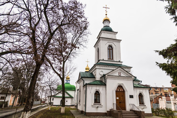 Fototapeta na wymiar Spasskaya Orthodox Church. Poltava city , Ukraine