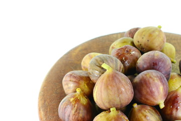 fresh figs isolated on white background