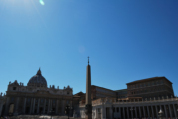 View of the St. Peter's Basilica in Vatican city.