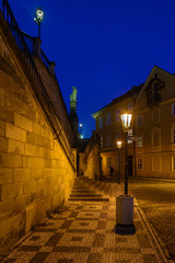Fototapeta premium old street at night