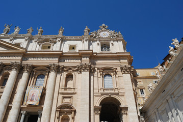 View of the St. Peter's Basilica in Vatican city.