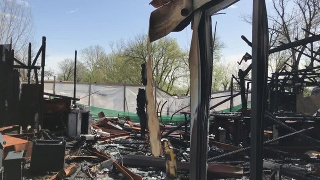 Burned Down Club Fire Destruction Damage