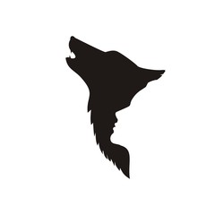 Профиль волка и человека