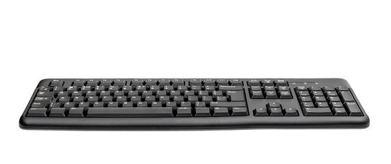 Computer keyboard on white background. - 236502733