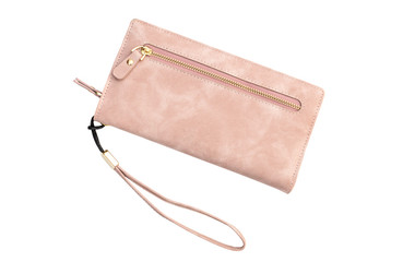 Woman's purse on white background.