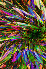 Hallucinogen fluorescent background from plants of surreal colors . Abstract illusion on drink and drug theme. Psychedelic tropical effect of cannabis or alcohol. Lsd effect. Hemp dope.