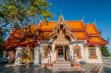 Naklejka premium Wat Phra That Doi Suthep mountain temple, museum in small viharn, Chiang Mai, Thailand.