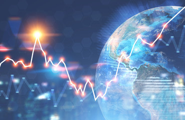 Graph over Earth background