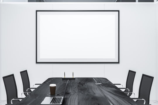 White Meeting Room Interior, Poster