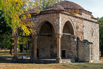 Remains of the bali bey mosque in the medieval fortress in the Nis, Serbia