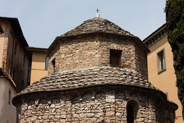Cappella di santa croce. Upper town of Bergamo, Italy