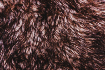 warm Brown dark faux fur texture