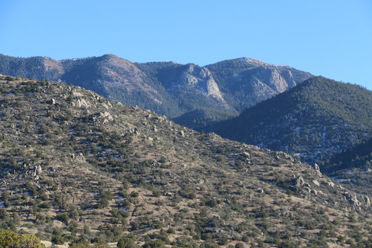 New Mexico Mountains as Snow Melts