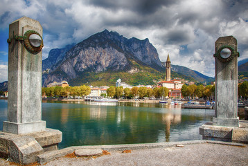Lakefront of the city of Lecco (Lake Como)