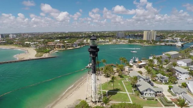 Hillsboro Inlet Lighthouse 360 Aerial Pan