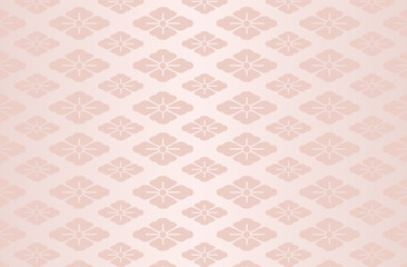 Japanese traditional flower pattern vector background pink