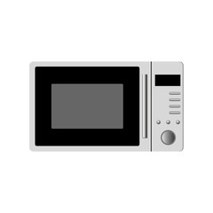 Microwave. Kitchen object. Warming up the food. Vector illustration. EPS 10.