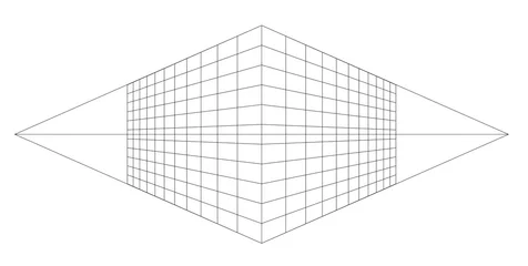 Deurstickers perspective grid vector © Alex