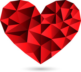 Herz, Diamant, Liebe, Logo, Icon