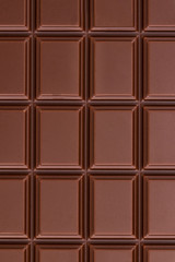 Texture of the milk chocolate bar from top view