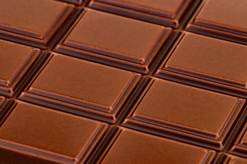 Texture of the milk chocolate bar from top view