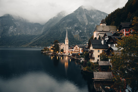 Lake Hallstatt in Bad Goisern, Austria