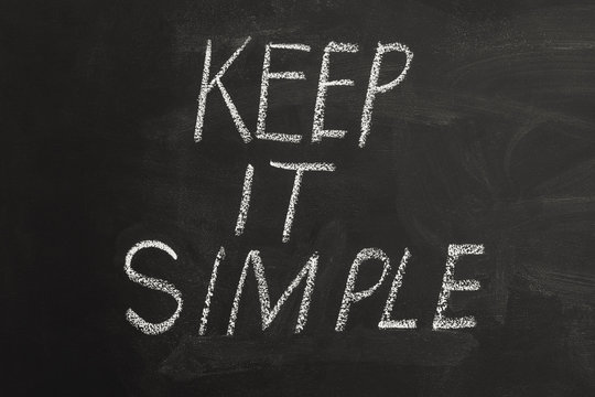 Naklejki inscription keep it simple on chalkboard