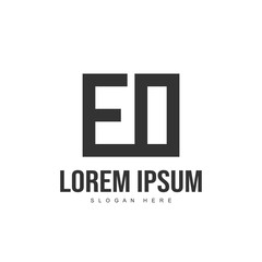 EO Letter logo design. Initial letter logo template