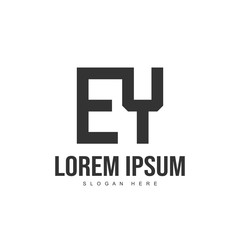 EY Letter logo design. Initial letter logo template