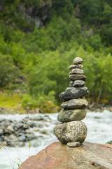 Cairn on a mountain in Norway