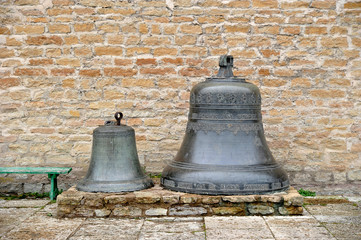 ancient bells in the courtyard of the Narva fortress
