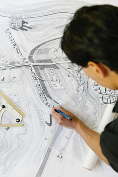 Architect working in Office 