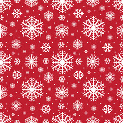 Snowflakes seamless winter pattern, christmas background. vector illustration eps 10