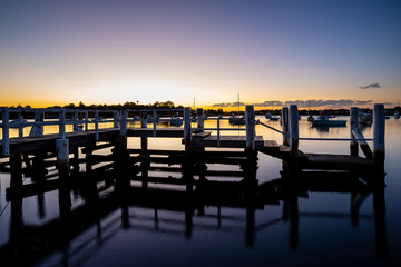 Jetty , boats, sunset, water, relax.