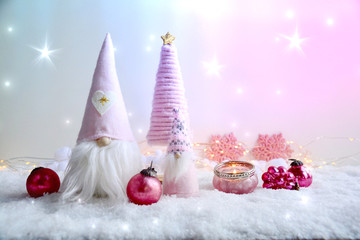 Weihnachten Zwerg Magie - Winterlandschaft Magisch Weihnachtskarte 