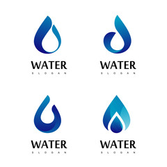 Drop Water Logo Design Vector