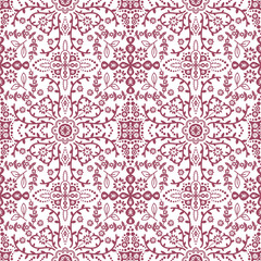 Vectorseamless pattern with stylised flowers Ornate seamless pattern background