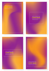 set of trendy annual report cover background template with abstract blur concept and modern style design vector eps 10