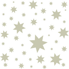 Design business concept Empty copy space modern abstract background. Different Sizes of Star Shape Heptagram in Random Repeat Pattern Vector