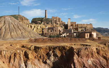 Beautiful photograph of the abandoned mines of Mazarr&oacute;n in Murcia