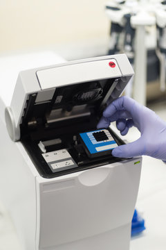 Bioanalyzer: capillary electrophoresis system to analyze the integrity of DNA and RNA