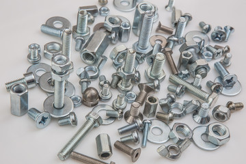 chromeplated bolts and nuts
