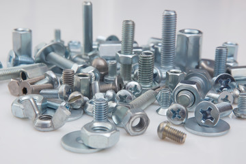 chromeplated bolts and nuts