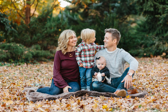 Family portrait of an adorable family