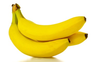 bunch of bananas isolated on white background