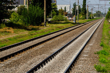 Fototapeta na wymiar railways within the city
