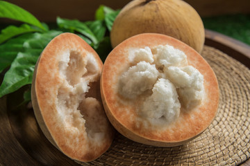 Yellow Santol tropical fruit of thailand