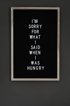 letter board with funny message