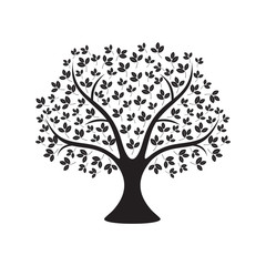 Vector Tree Simple Silhouette Symbol Nature Ecology Element